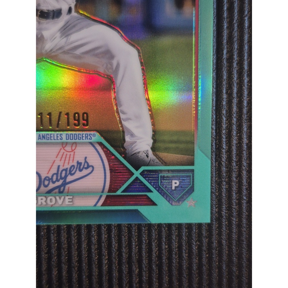 2023 Topps Michael Grove #22‎ Teal /199 (RC) LA Dodgers - Picture 6 of 8